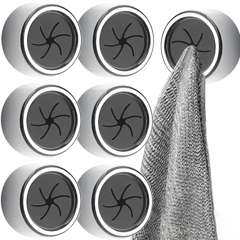 Wall Mounted Hook Rack 1-10pcs Self Adhesive Towel Plug Holder Wall Mounted Bathroom Organizers Towel Hooks Storage Rack Kitchen Rags Dishcloth Clips kitchen towel hook towel hook rack