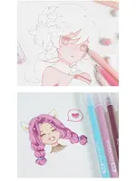 Languo 27-207 цветов в одном наборе, ручки для рисования, студенческие DIY граффити, многоцветная гелевая ручка, маркер для письма, канцелярские принадлежности — изображение 6