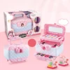 Kids Makeup Toys Portable with Real Cosmetic Case Simulated Makeup Beauty Set Makeup Vanity Toy for Children Girls Gifts 1