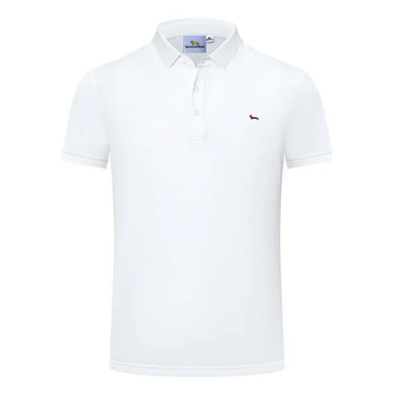 Men s Summer Polo Shirt Silk Beaded Cotton Slim Fit Casual Harmont men-s-summer-polo-shirt-silk-beaded-cotton-slim-fit-casual-harmont