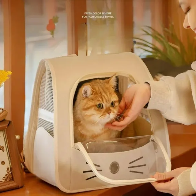 Portable Cat Bag Breathable Comfortable Pet Backpack Go Out Foldable High-capacity Pet Supply Convenient Durable Cat Backpack Portable Cat Bag Breathable Comfortable Pet Backpack Go Out Foldable High-capacity Pet Supply Convenient Durable Cat Backpack