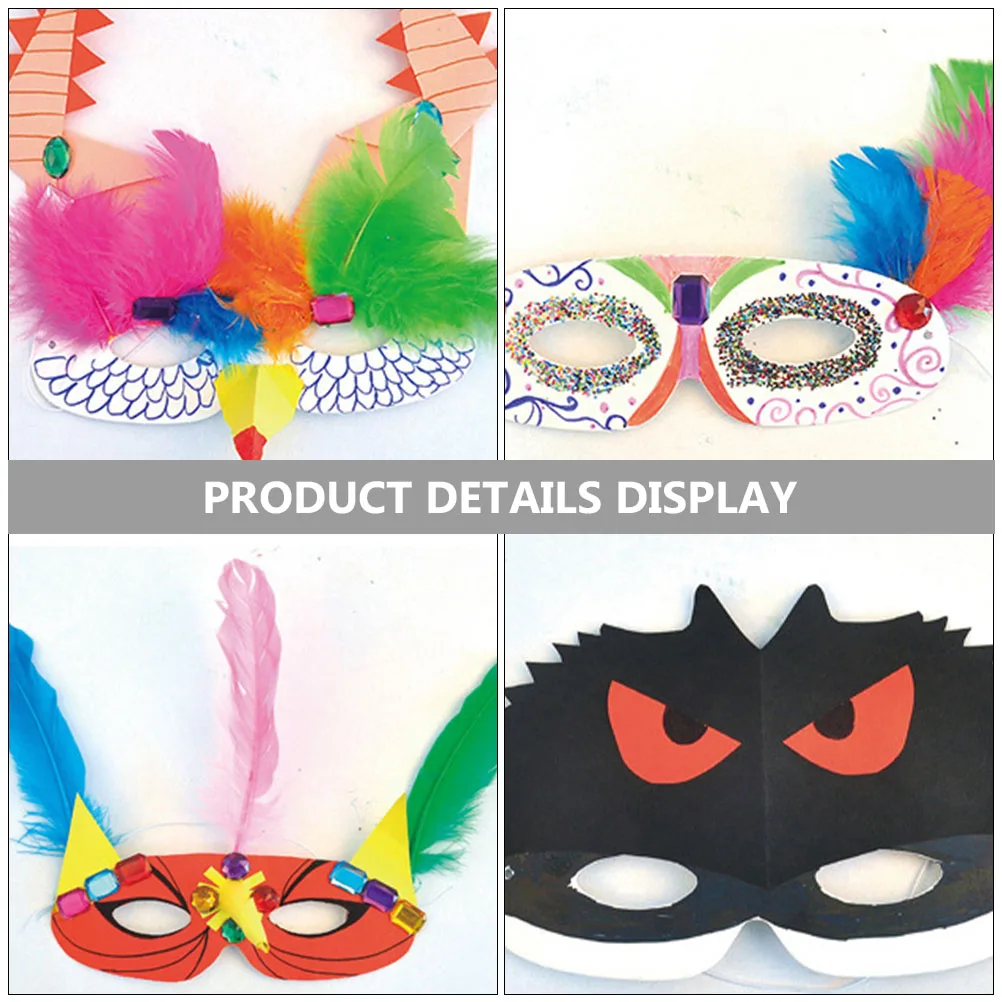 40 Sets DIY White Paper Pulp Masks Personality Blank Hand Painted Masks Carnival Party Cosplay Costume Masquerade Cosplay Props party masks masquerade mask