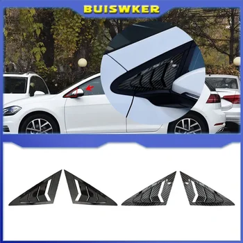 Triangolo anteriore Finestra Feritoia Per VW Golf 7 MK7 MK7.5 2013-2019 Otturatore Laterale Shades Copertura Trim Adesivo Vent Accessorio Auto In Carbonio