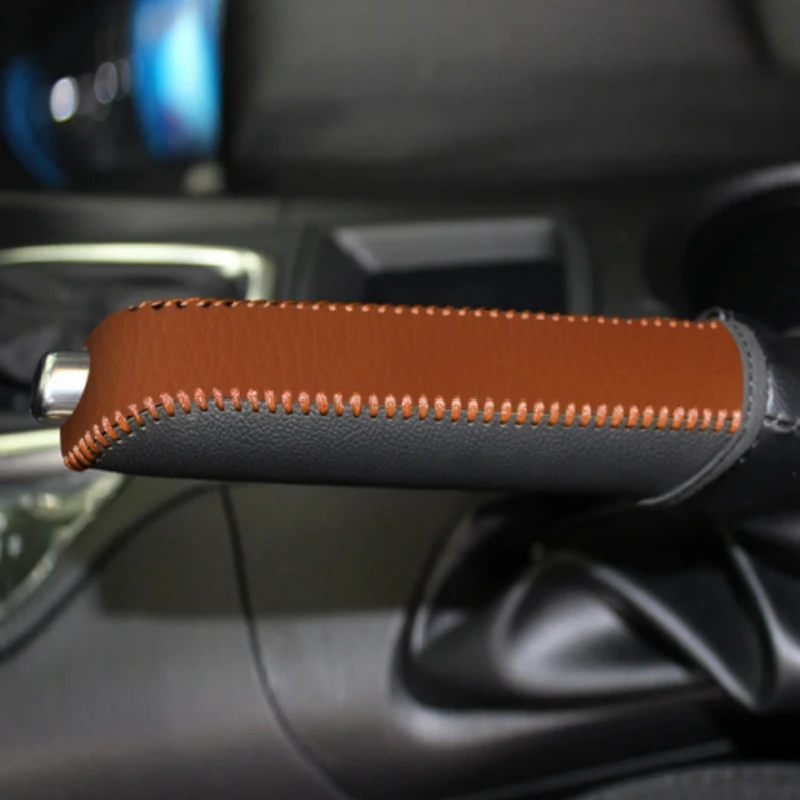 Leather Car Handbrake Hand Brake Cover for Mazda 3 Axela Atenza CX-5 CX3 CX-3 CX5 2015 AT Accessories