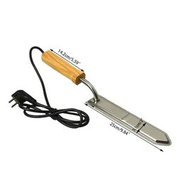 American Standard Electric Honey Knife Bee Beekeeping Equipment Cutting Heating Handle Wooden Tools Stainless Steel Scraper