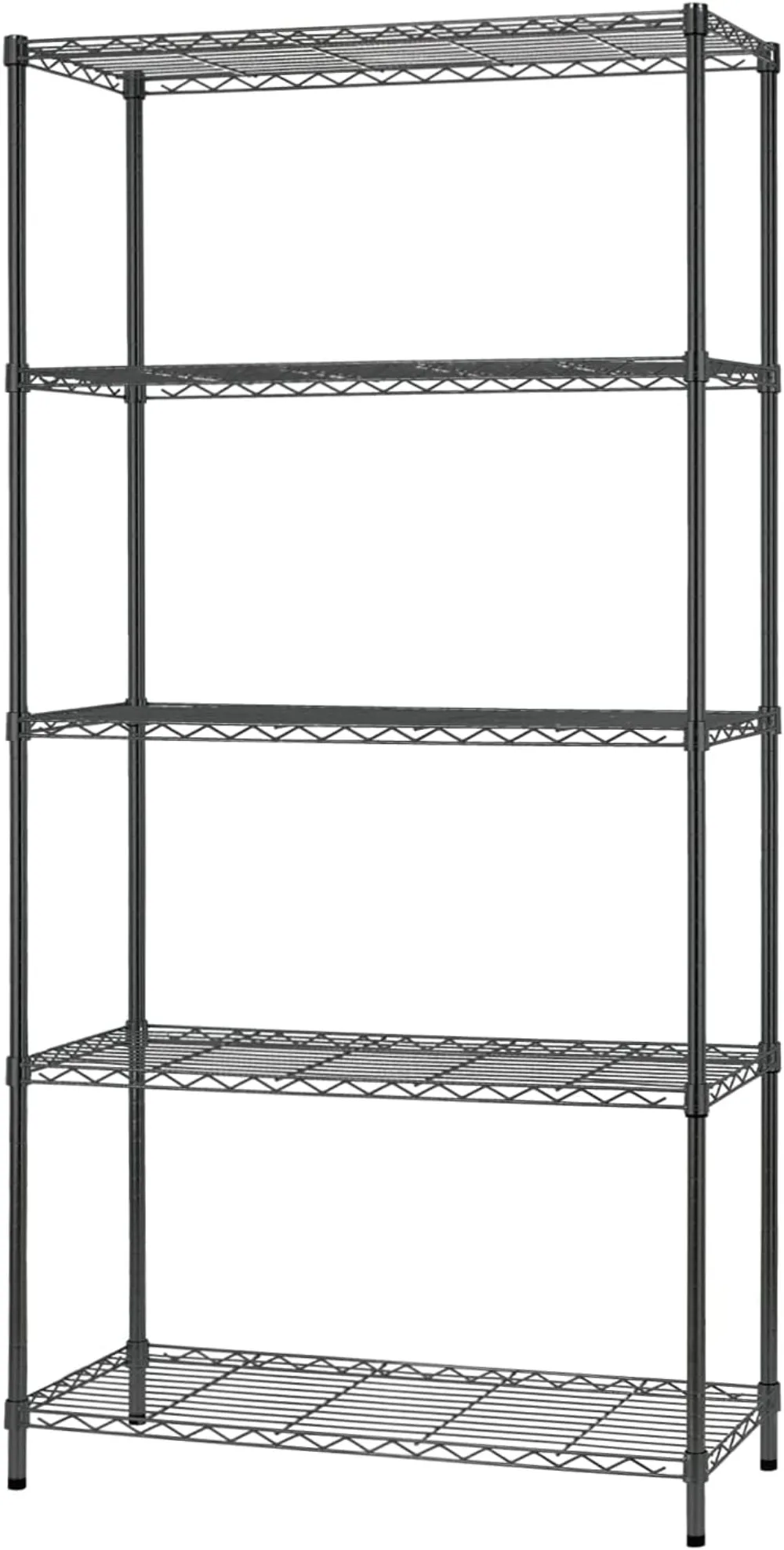 

14" D×36" W×72" H Wire Shelving Unit Commercial Metal Shelf with 5 Tier Adjustable Layer Rack Strong Steel for Restaurant