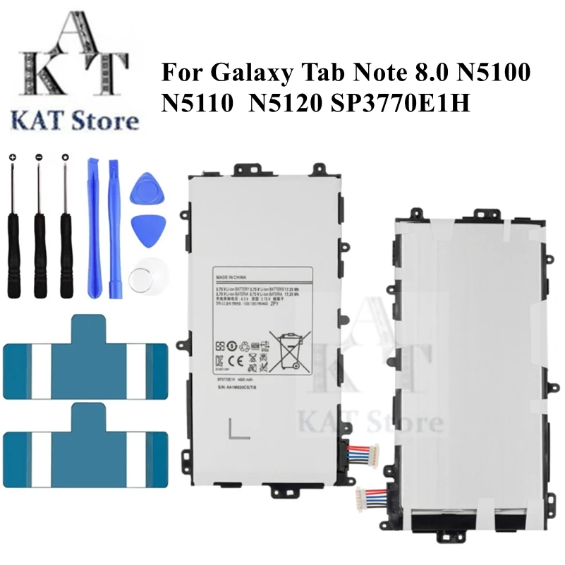 Batteria Per Tablet Muslimah 4600Mah Per Samsung Galaxy Tab Note 8.0 N5100 N5110 N5120 Sostituzione Del Pezzo Di Ricambio Della Batteria