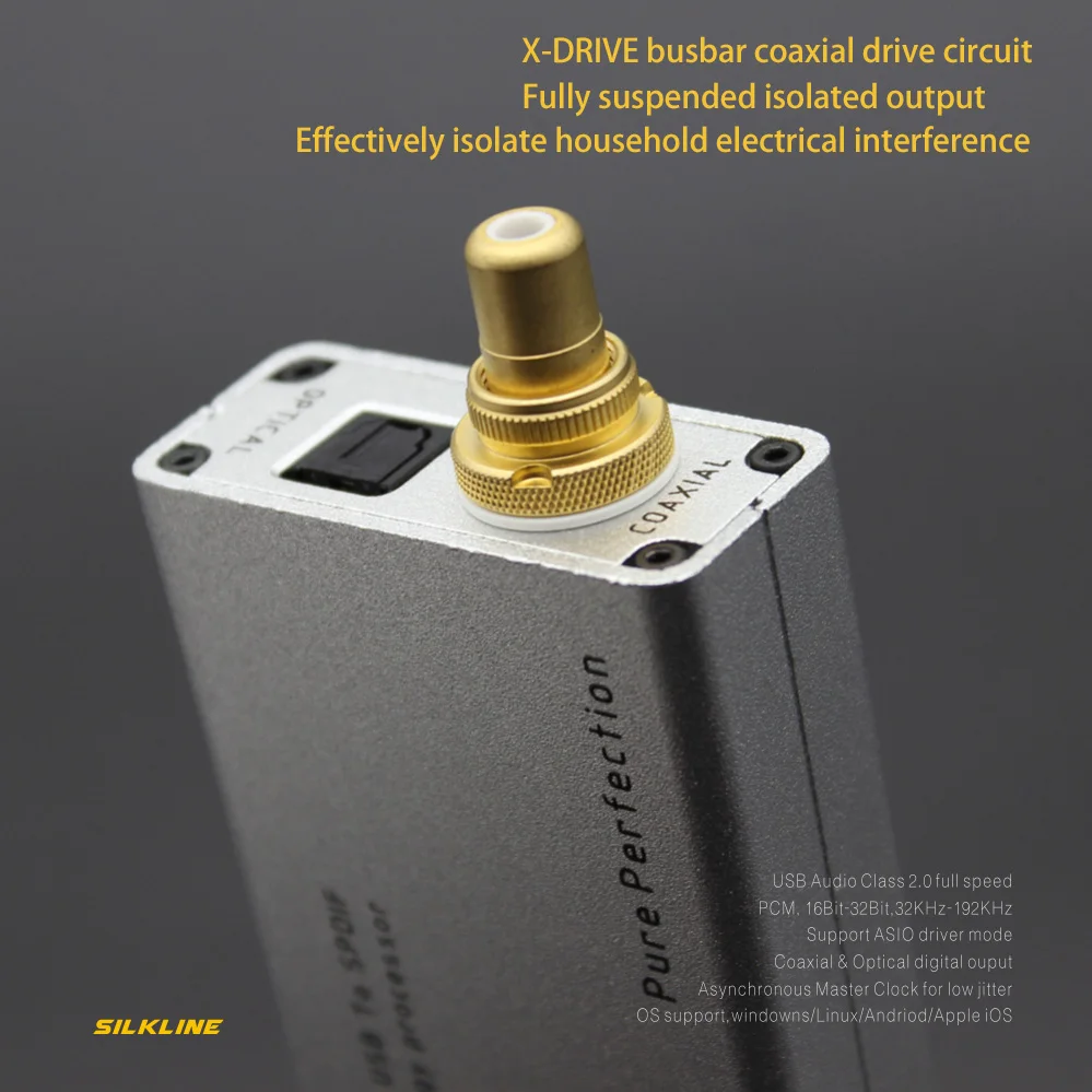 Douk Audio U2 Mini XMOS XU208 Convertore Ottico Coassiale Da