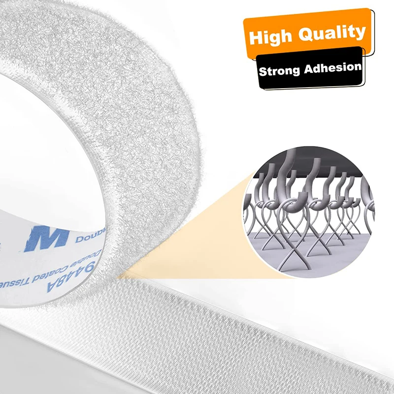 1M Extra Strong Self Adhesive Hook and Loop Fastener Tape Nylon Sticker Adhesive Strips DIY Craft 16/25/25/30/35/50/100/110mm hook and loop fastener tape
