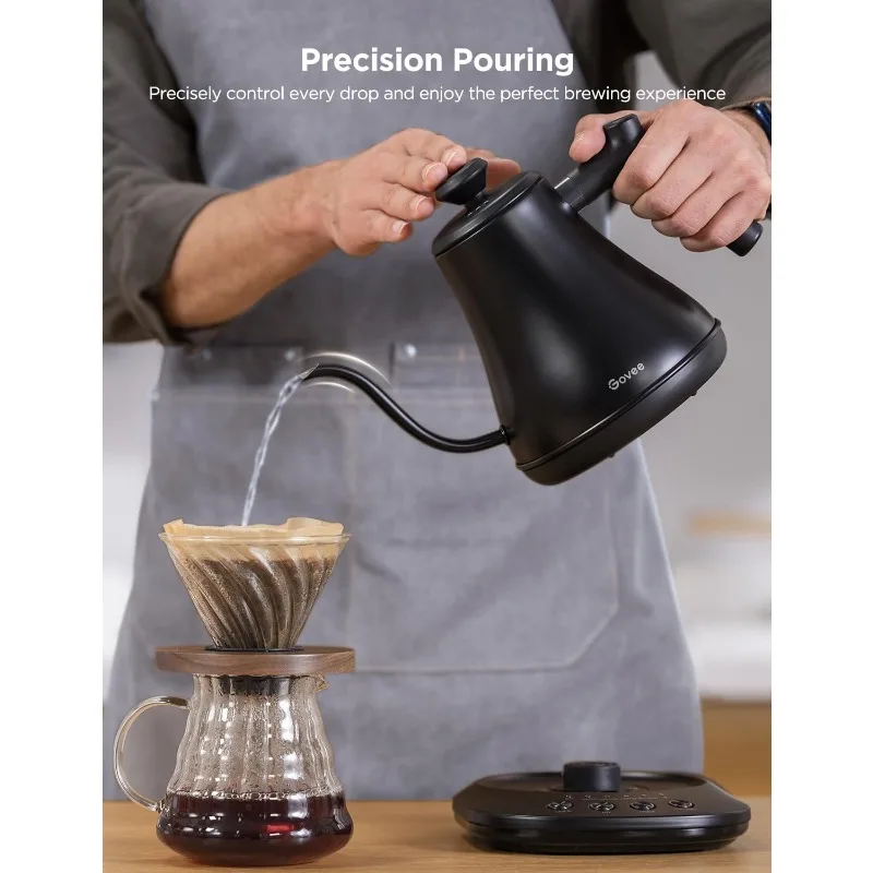 Govee Smart Electric Kettle, WiFi Variable Temperature Gooseneck Pour Over Kettle Tea Kettle, Alexa Control, 1200W Quick Heating 2