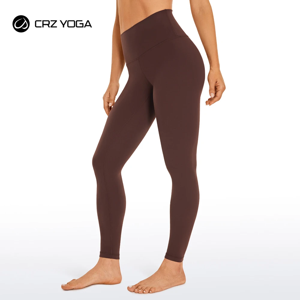 Crz yoga womens butterluxe leggings de treino de cintura alta 28 28  28-calças de yoga atlético macio de comprimento total cintura alta -  AliExpress