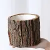 Dried Flower Packaging Bark Barrel Faux Tree Bark Dried Flower Packaging Box Flower Vase Christmas Xmas Decor Bark Barrel Bucket 6