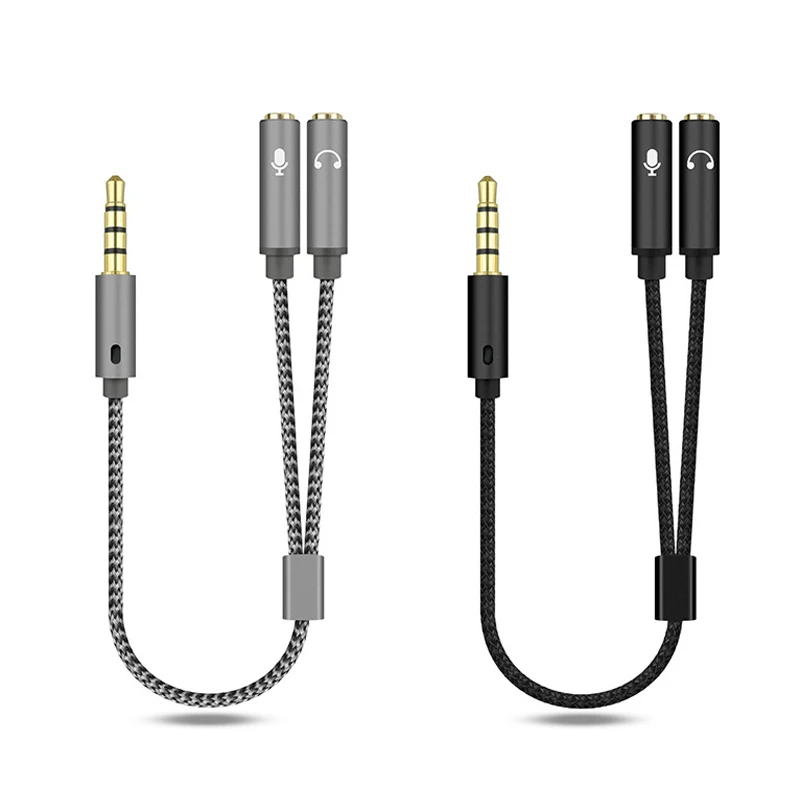 Tomost 2.5mm Male to 3.5mm Female Cable Headphone Audio Converter 4 Poles Stereo Adapter (20cm