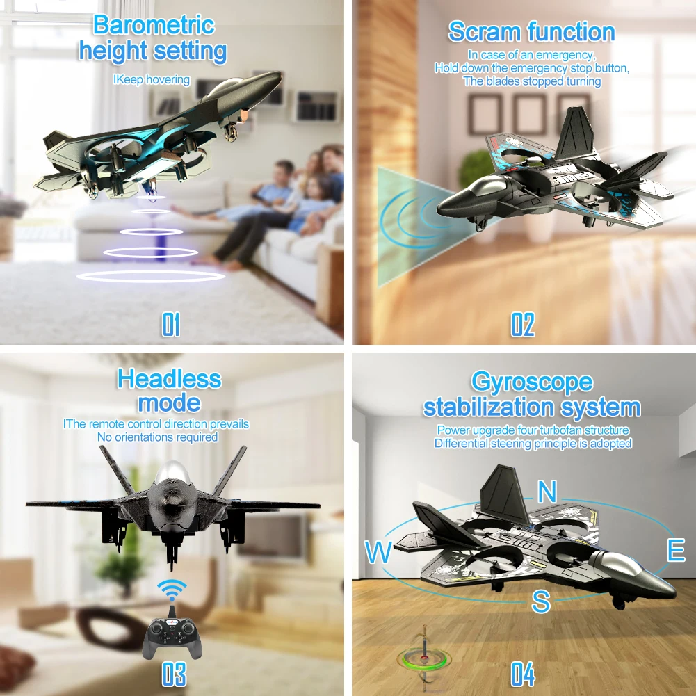 L0712 RC Remote Control Airplane 2.4G Gravity Sensing RC Glider One Key Takeoff 360° Rotation Plane EPP Foam Kids Toys 5