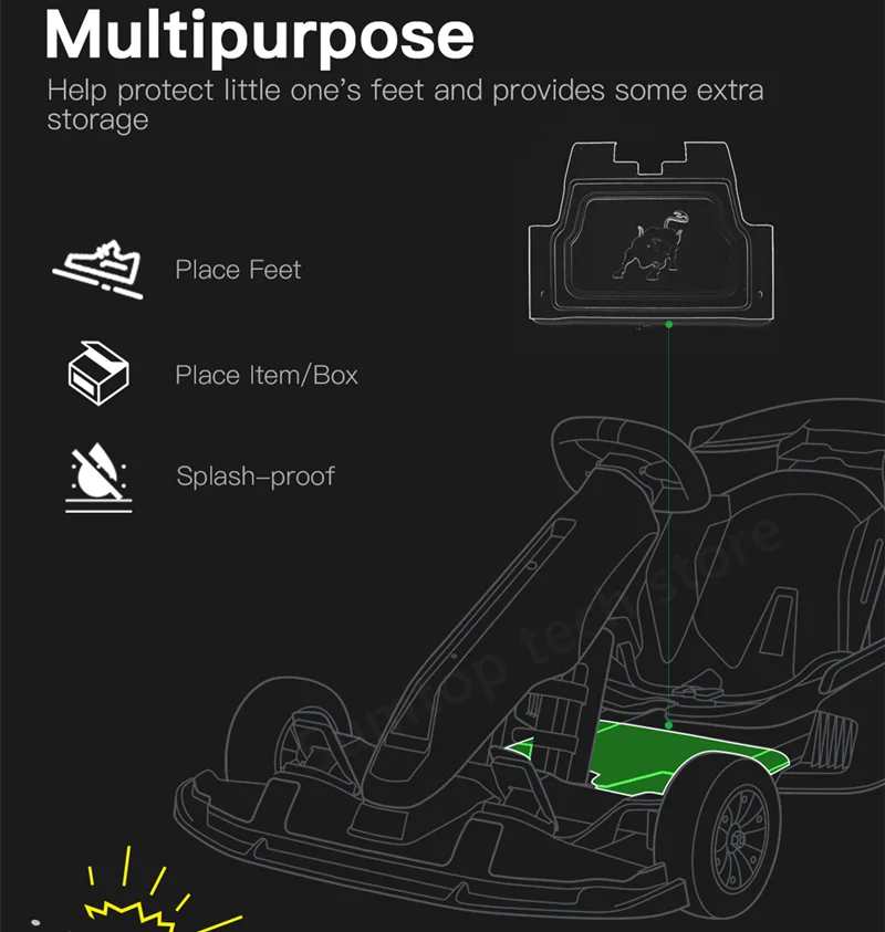 Safety Pedal for GoKart Pro and Gokart Bundle For Ninebot by Segway GoKart PRO Gokart Kit Refit Scooter Stainless Steel Bezel