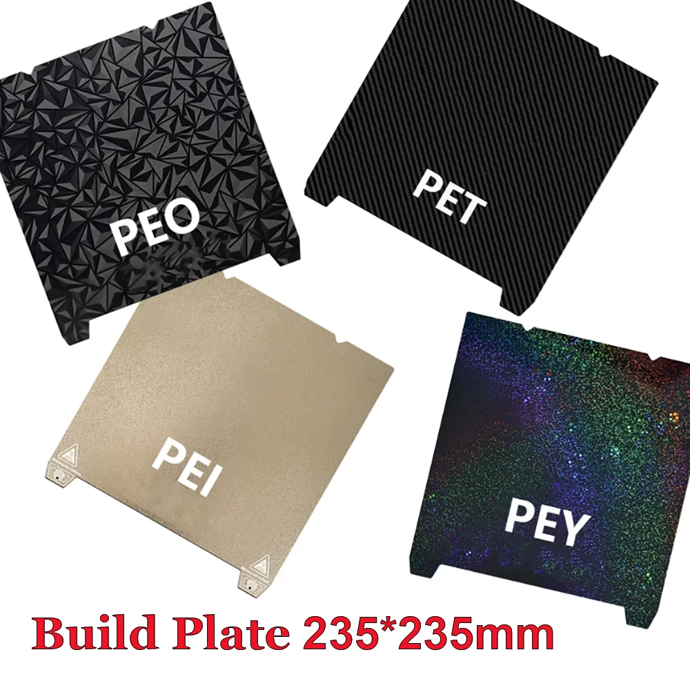 Textured PEI 3D Printer Build Plate with Smooth Magnetic Sheet