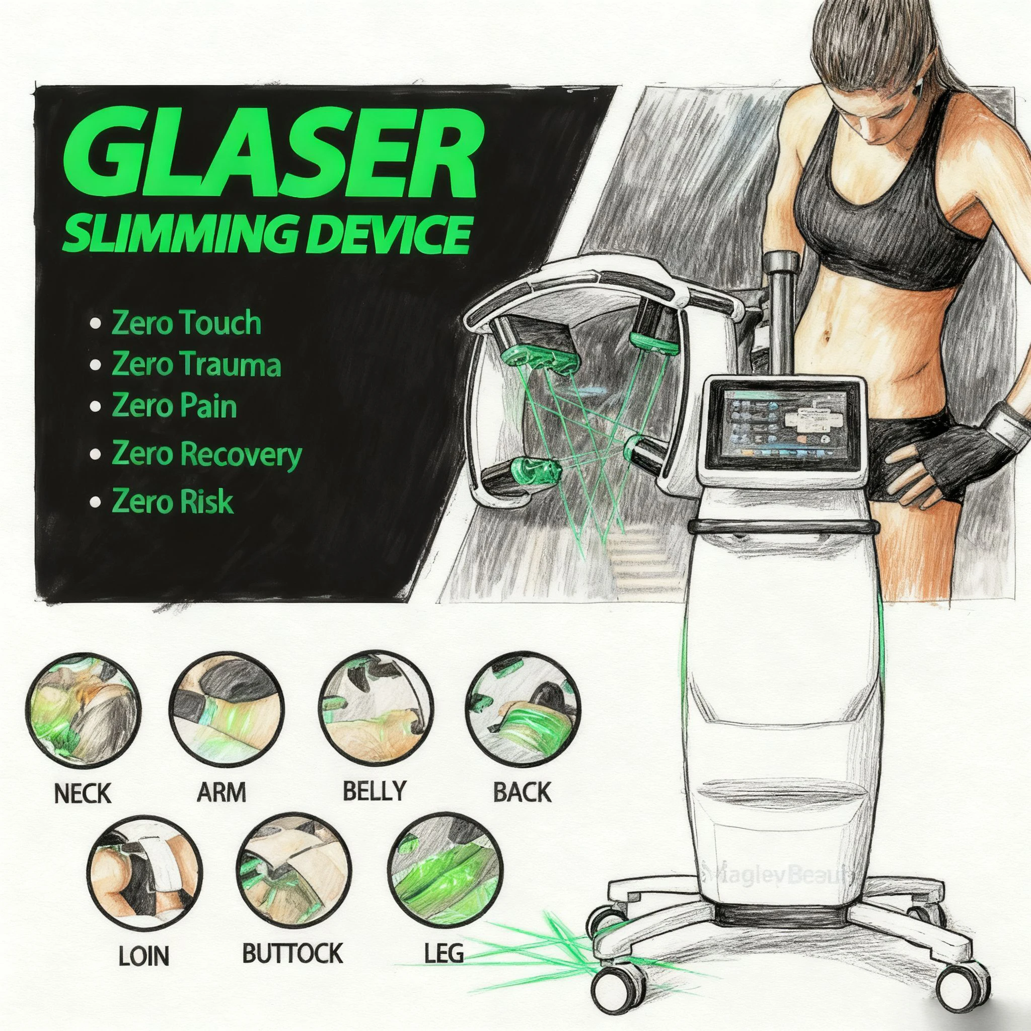 10D Non-Invasive Fat Burning Laser Therapy Device
