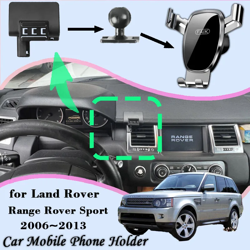 Car Mount for Land Rover Range Rover Sport L320 2006~2013 Air Vent Auto Mobile Phone Holder Bracket Gravity Stand Accessories new gravity car holder for phone air vent mount mobile cell stand gps support for land rover discovery freelander phone bracket