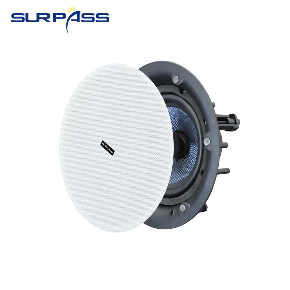 6.5'' 40W Bluetooth Ceiling Speaker Dustproof Coaxial Audio Speaker Built-in Class D Amplifier Home Theater Sound System 2pcs