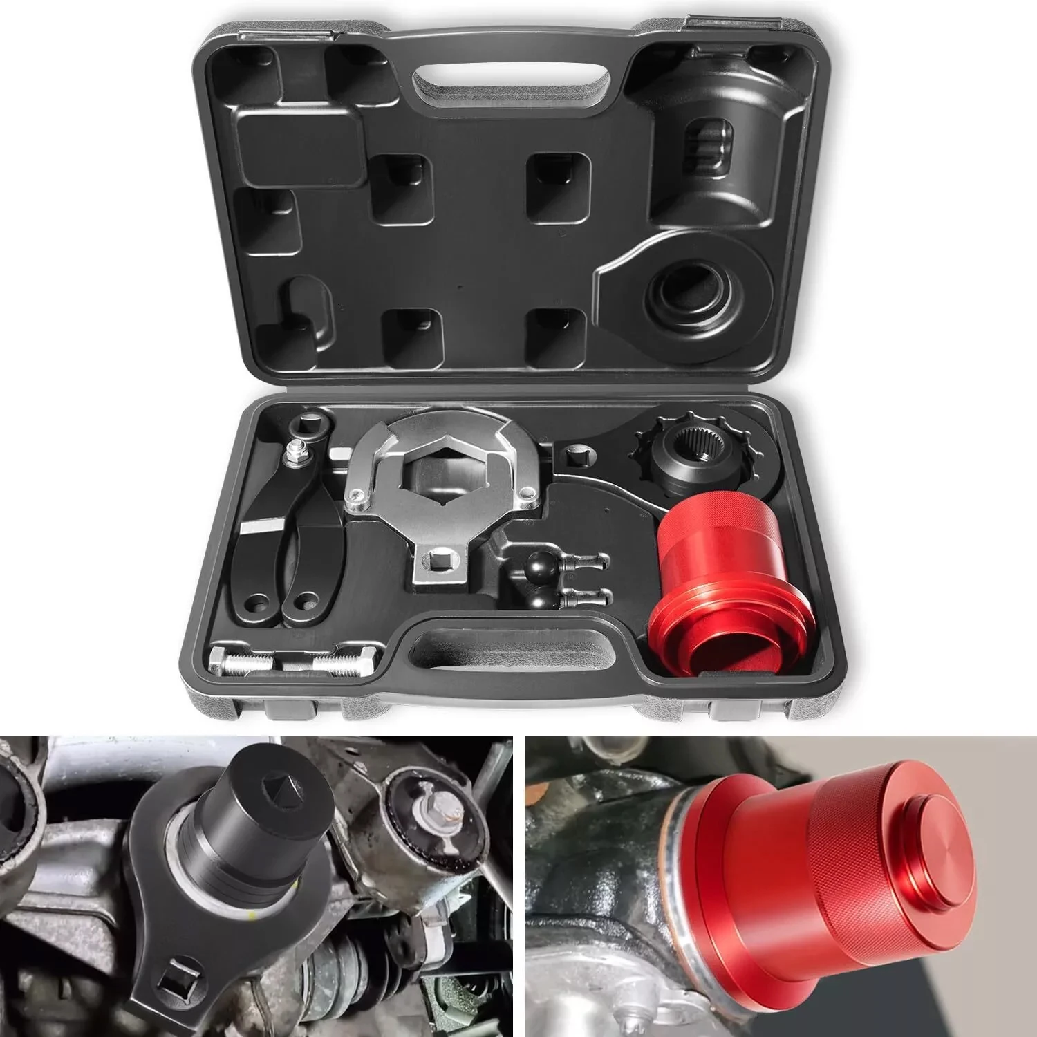 Rear Drive Axle Differential Installer Remover Tool Kit Compatible with BMW X3 X5 X6 RWD 4WD E70 E90 E91 E92, with Carrying Case rear drive axle tool kit