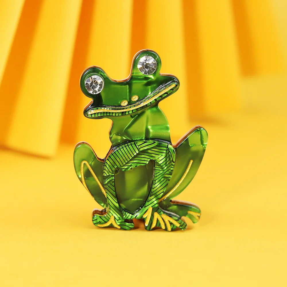 Broche Tendance En Forme De Grenouille En Strass Pour Tenues