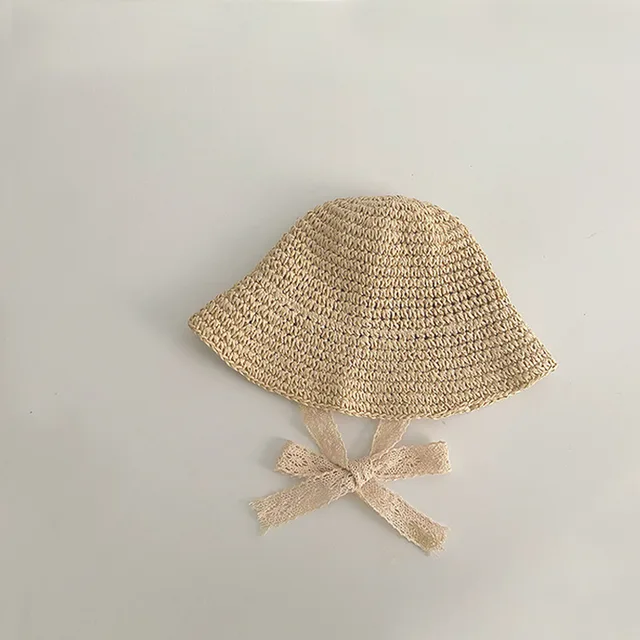 New Cool Baby Girl Women Summer Cute Cap Hat Lace Straw Bow Mom Beach Kids Panama Lady Female Sun Hat Cap Three sizes 2