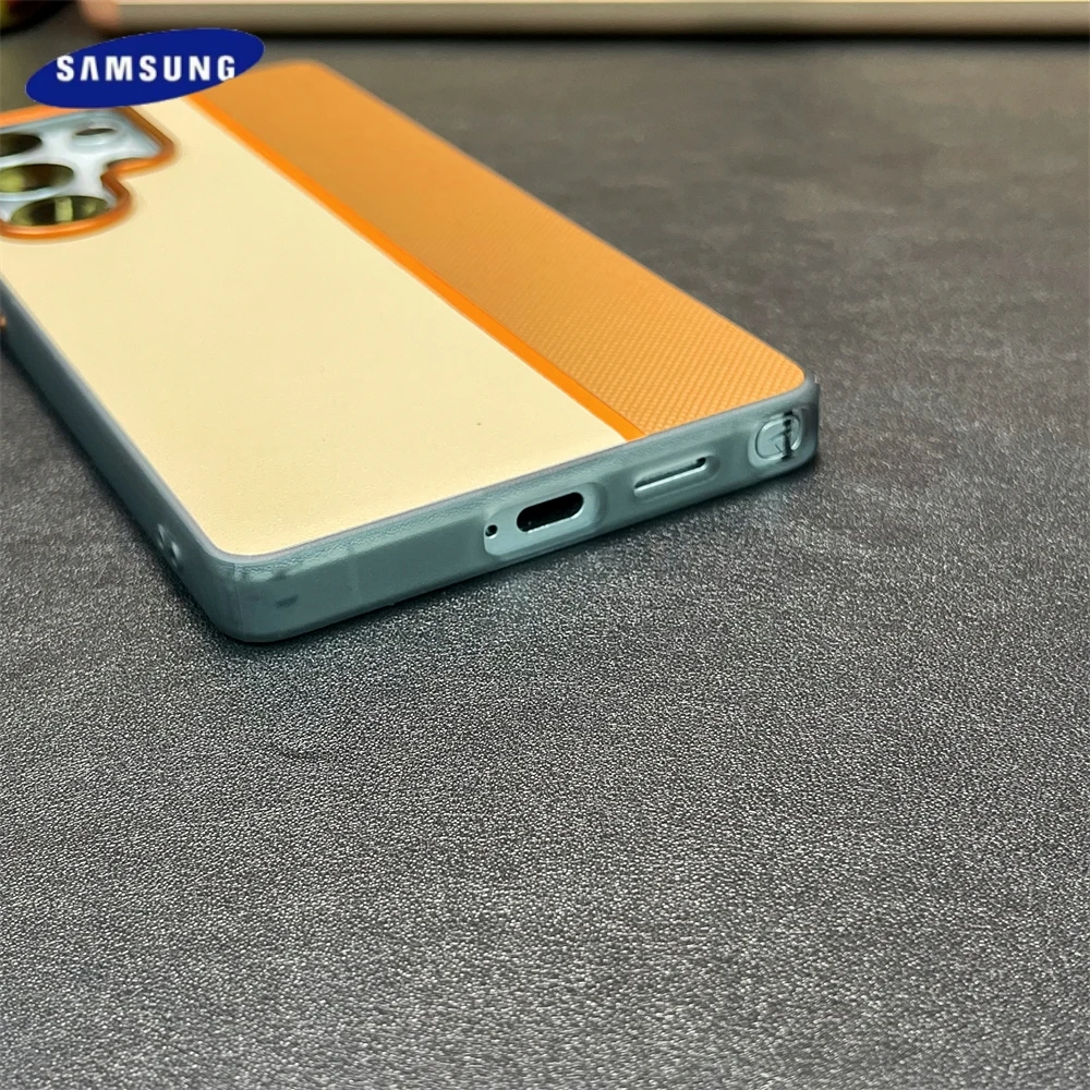 Luxury Leather Magnetic Case with Wireless Charging and Shockproof Alloy Lens Protection