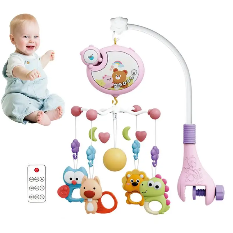 

Crib Mobile Nursery Mobile With Music Lights And Remote Control Automatic Baby Musical Crib Mobile Rotating Toy For Boys Girls