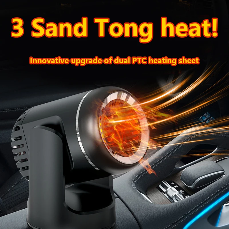 

Portable 360 Degree Rotation Adjustment Auto Windshield Defogging Defroster 12V 24V Car Heater Fast Heating Fan