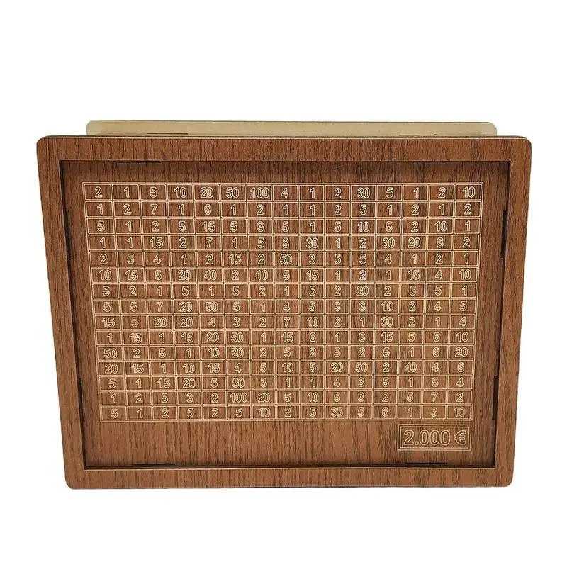 

Wooden Money Coin Box Money Box With Counter Money Storage Saving Pot Piggy Bank Bedroom Desk Ornament Decor 20x14.5x6.7cm