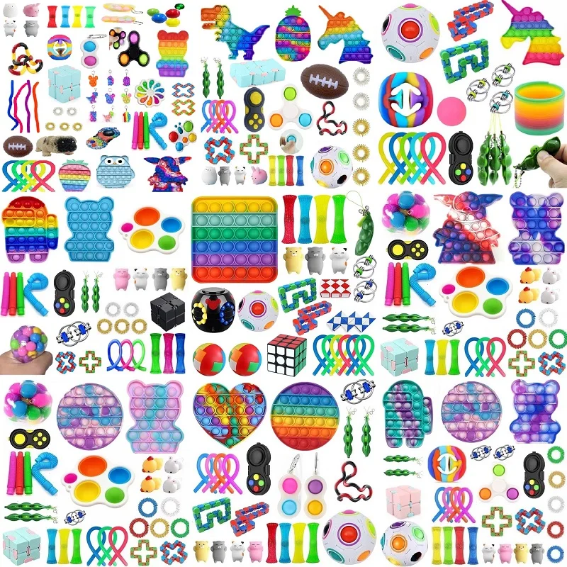 5-50pcs/lot Random Fidget Toys Anti-stress Push Package for Adults and Children Soft Sensory Anti-stress and Decompression Toys 1