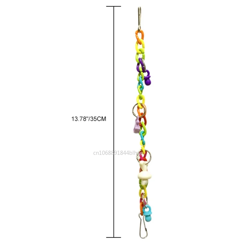 Parrot Toy Bird Toy Bird Swing Toy Bird Cage Accessories Pet Supplies Toy Parrot Toys Colorful Acrylic Bridge Cage Bird Funny Hanging Accessories Swing Toys Chain Exercise