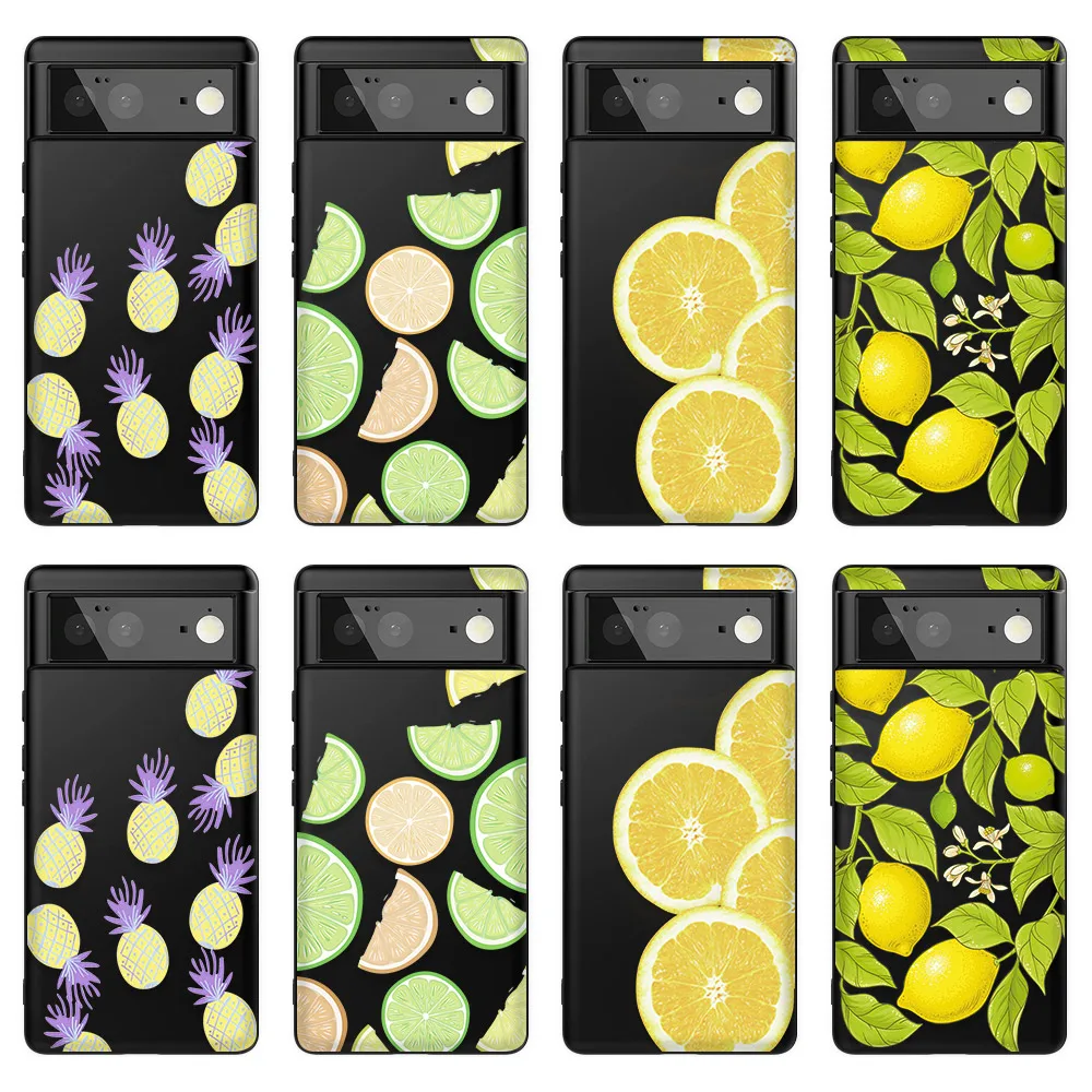 Abacaxi Limão Fruta Case para Google Pixel Pro 3a 4a 5g 5a 5g 3xl xl xl Silicone Amortecedor Fundas Proteção Escudo Capa 1 Computers & Electronics
