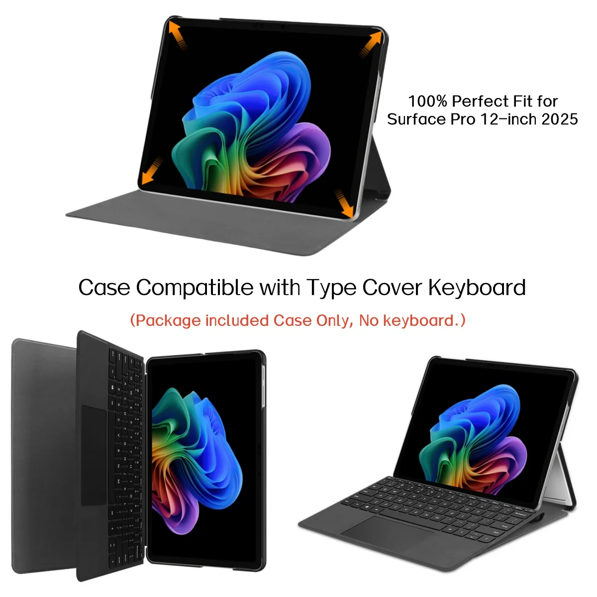 Flip Cover for Microsoft Surface Pro 12 Case 2025 New 12 Inch
