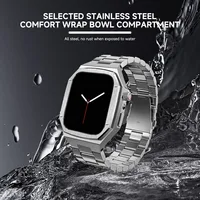 Coque de protection en acier inoxydable pour Apple Watch 11 10 42mm/46mm, Kit de modification en métal pour iwatch 11 42mm/46mm 4