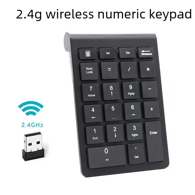 노트북 데스크탑용 무선 디지털 미니 키보드, 22 키, USB 2.4g, 범용 원피스 배송