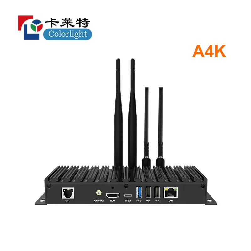 컬러라이트 A2K A4K 클라우드 네트워킹 LED 플레이어는 4K 하드웨어 디코딩 및 1080P HD 출력을 지원합니다.