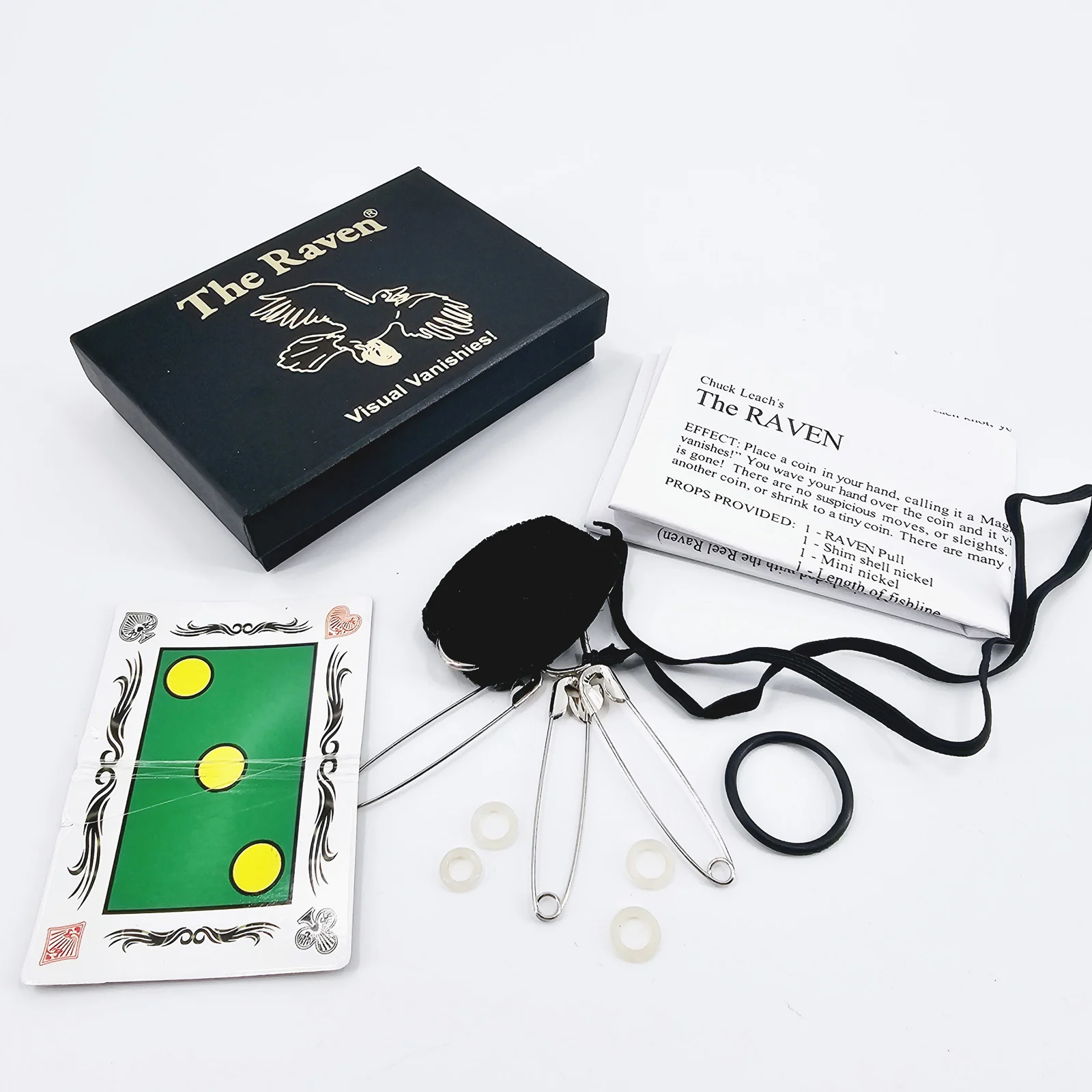 레이븐 동전 사라지는 장치, 클로즈업 마술 트릭, Magia Magie Magicians 소품 액세서리, 착시 기믹 튜토리얼,  쉬운-Freehip.co.kr