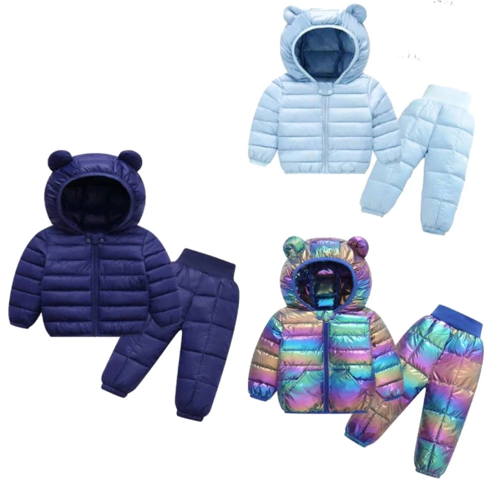 Children Winter Clothing Sets Baby Boys Girls Snowsuit Coats Ski Suit