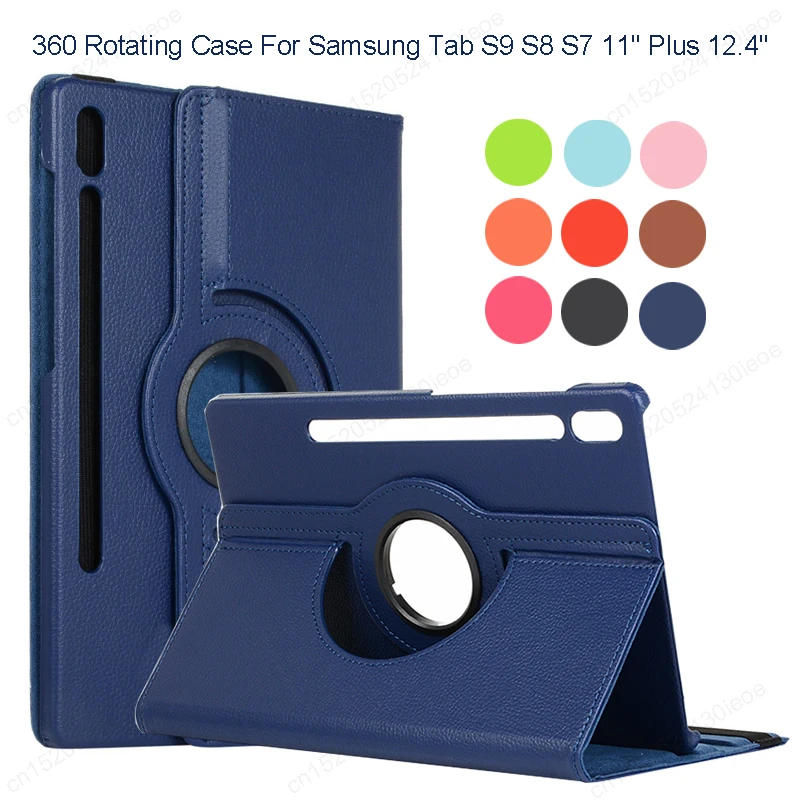 Capa para Tablet com Suporte Rotativo 360 Capa para Samsung Galaxy Tab s9 s8 Ultra 14.6 s7 Plus fe 12.4 11