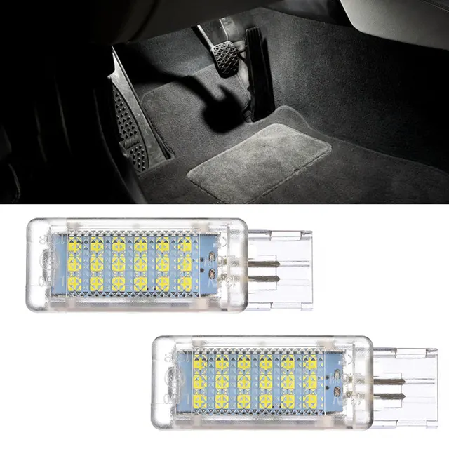 2x LEDs éclairage des pédaliers et pieds pour VOLKSWAGEN