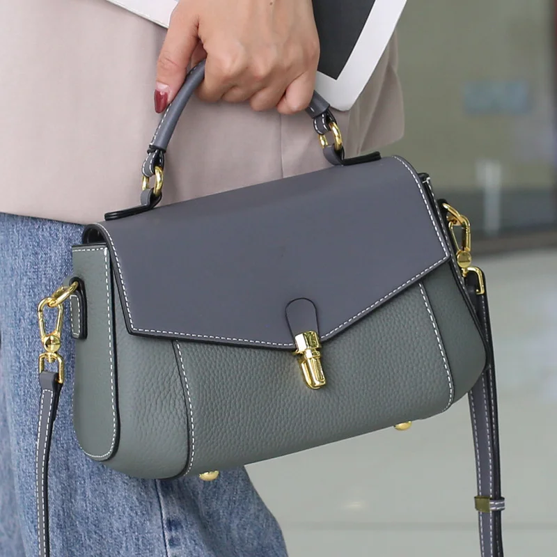 

Packet of female bag in the summer of 2023 new tide leather oblique satchel joker senior single shoulder bag fashion handbags