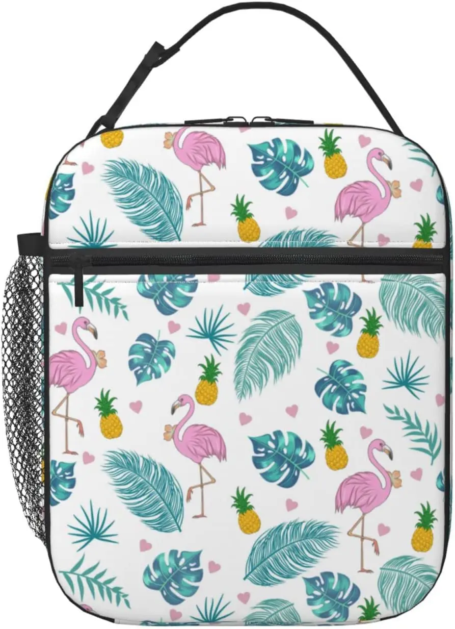 Cute Insulated Lunch Tote For Women, Girls, Flamingo - Our Easy Life