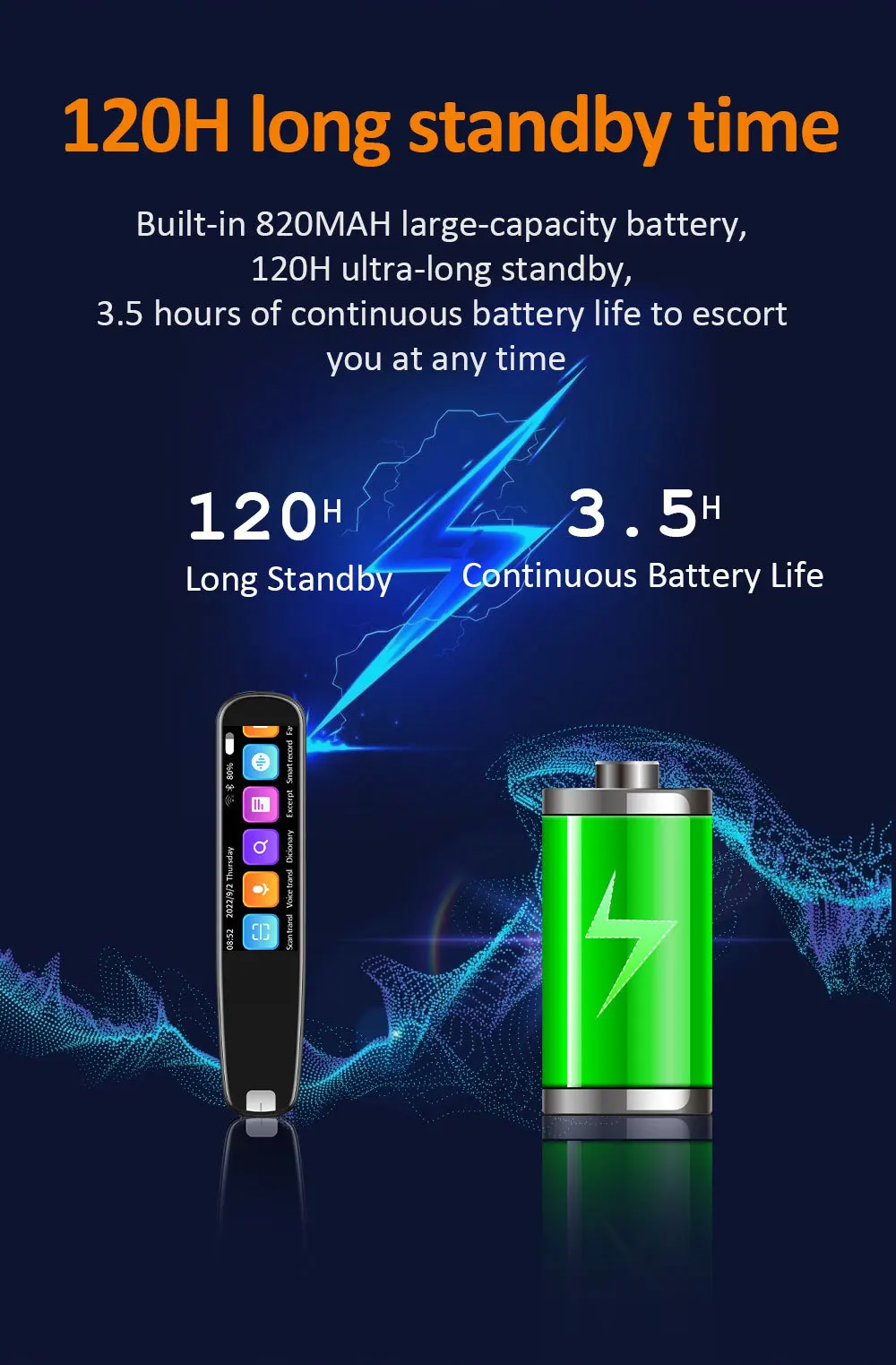 Portable Offline Translation Pen Intelligent Scanning Voice Point Reading Translator Pen 131 Languages S6 Pro Translatorand