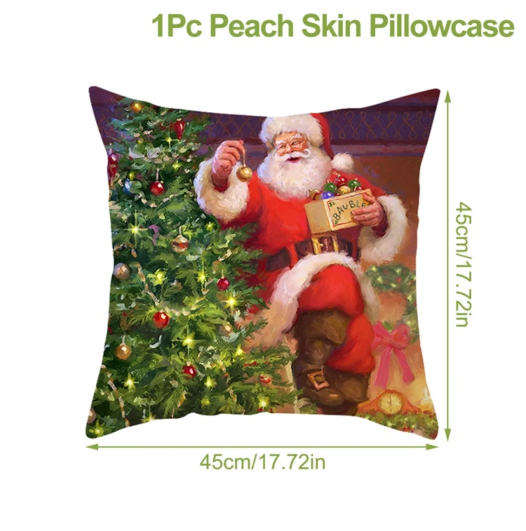 TOLOYE Copricuscini Natalizi Rossi, 4 Pezzi Federe Rosse per Cuscini di Natale da 45x45cm in Velluto Rosso,Natale Fiocco di Neve federe Cuscini per Divani Decorativo Copricuscini Natalizi