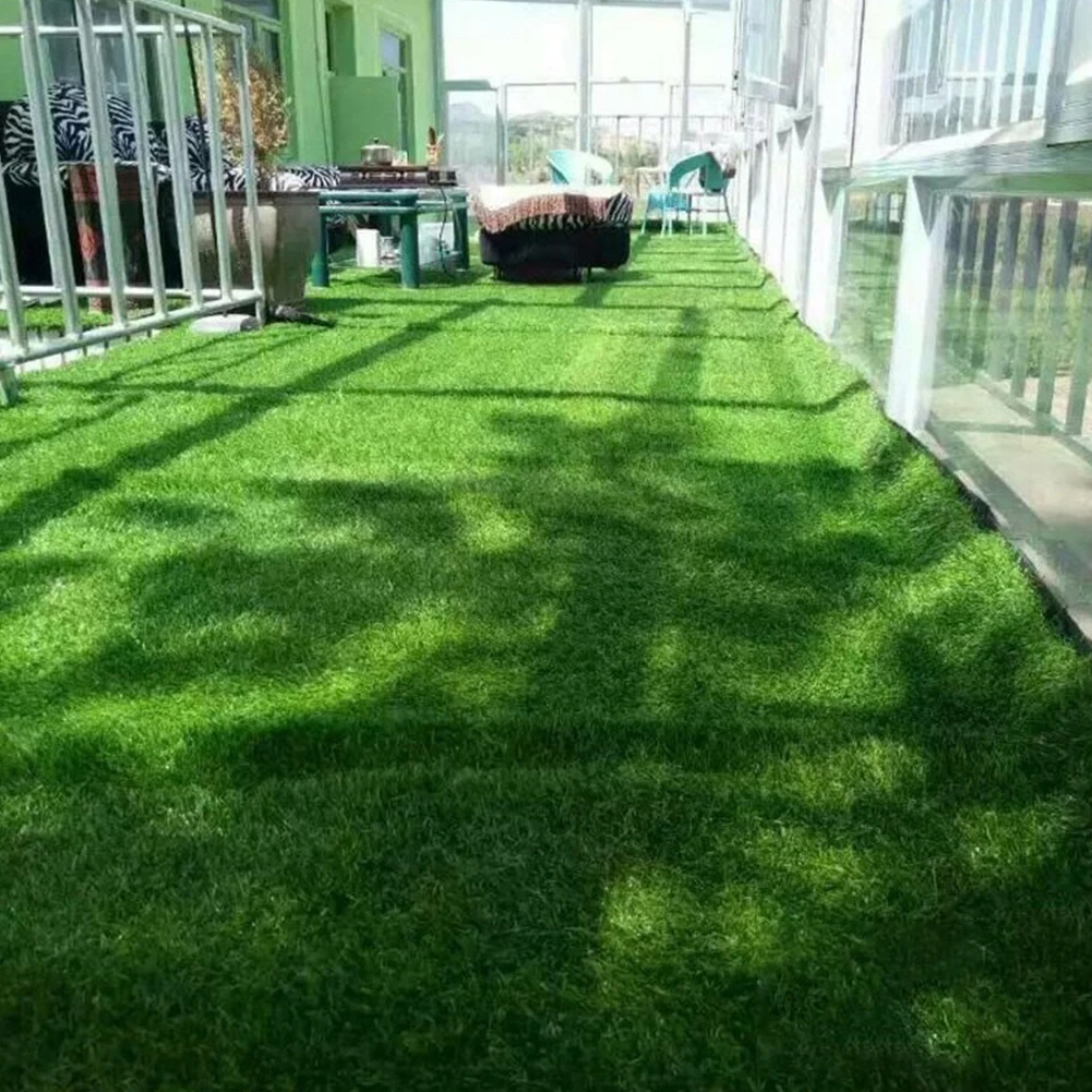 2M Artificial Grass Carpet Green Fake Synthetic Garden Landscape Lawn Mat Turf Artificial Lawns Children Playing Mat Decoration
