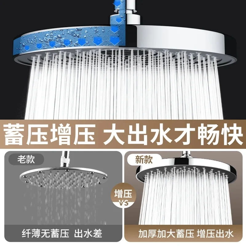 Ceiling Mounted High-Pressure Rainfall Shower Head Set with Three Flow Modes