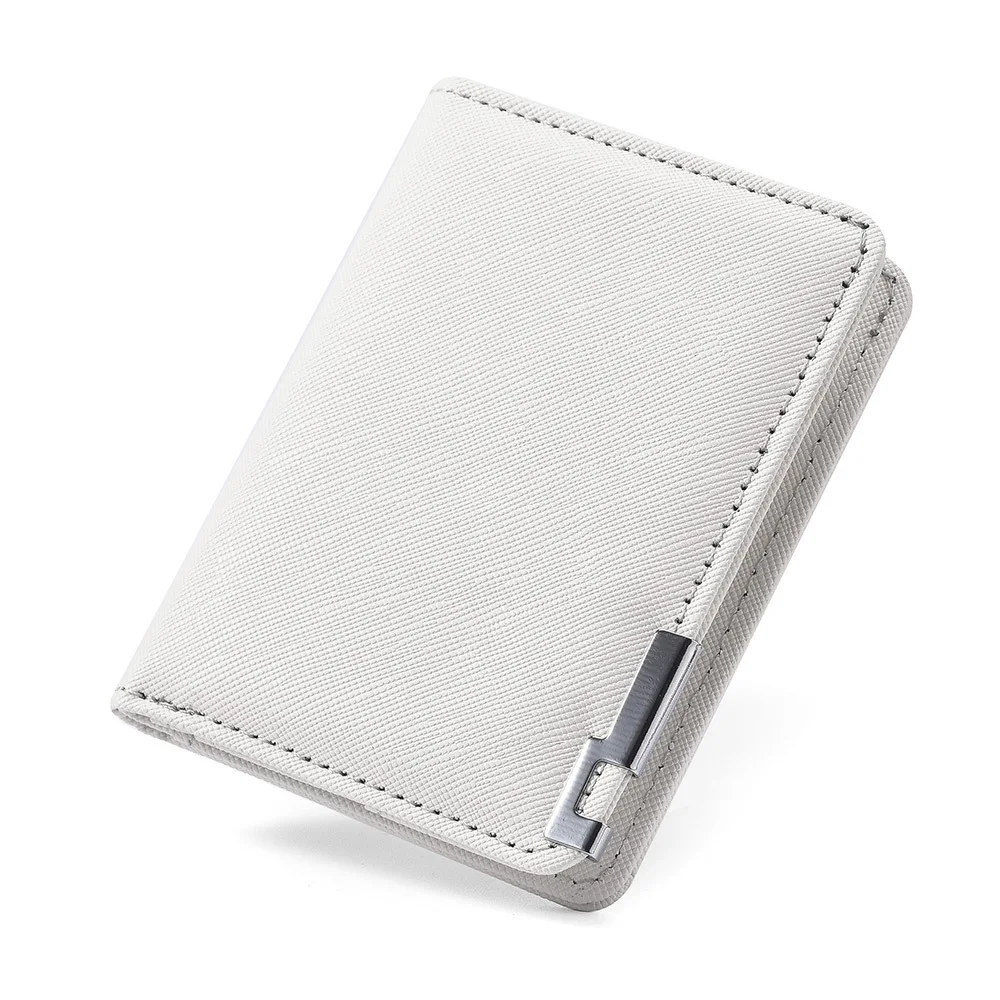 Sleek Black Faux Leather Slim Wallet with Multiple Card Slots