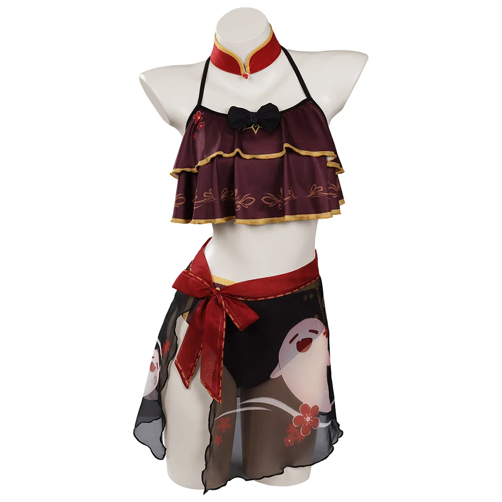 Genshin Impact HUTAO Cosplay Costume Swimsuit Outfits Halloween Carnival Suit |