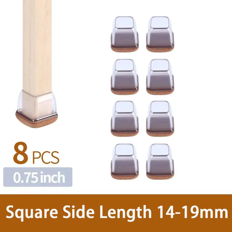 8PCS Upgraded Chair Leg Covers Silicone Anti-Slip Felt Furniture Feet Protectors from Scratches for Hardwood Floor Reduce Noise - Image 7